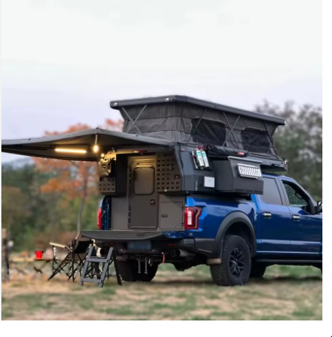 Custom Lightweight Aluminium Mini Adventure Camper Modern Style Slide-In Truck RV